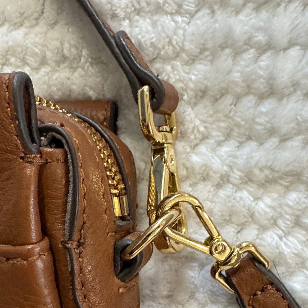Vince Camuto Tan Leather Crossbody Bag - Picture 4 of 16